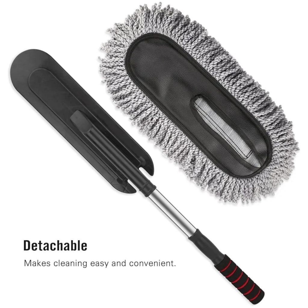 Car Wash Cleaning Brush Duster Dust Wax Mop Microfiber Telescoping Tool For Vehicle Exterior And Interior