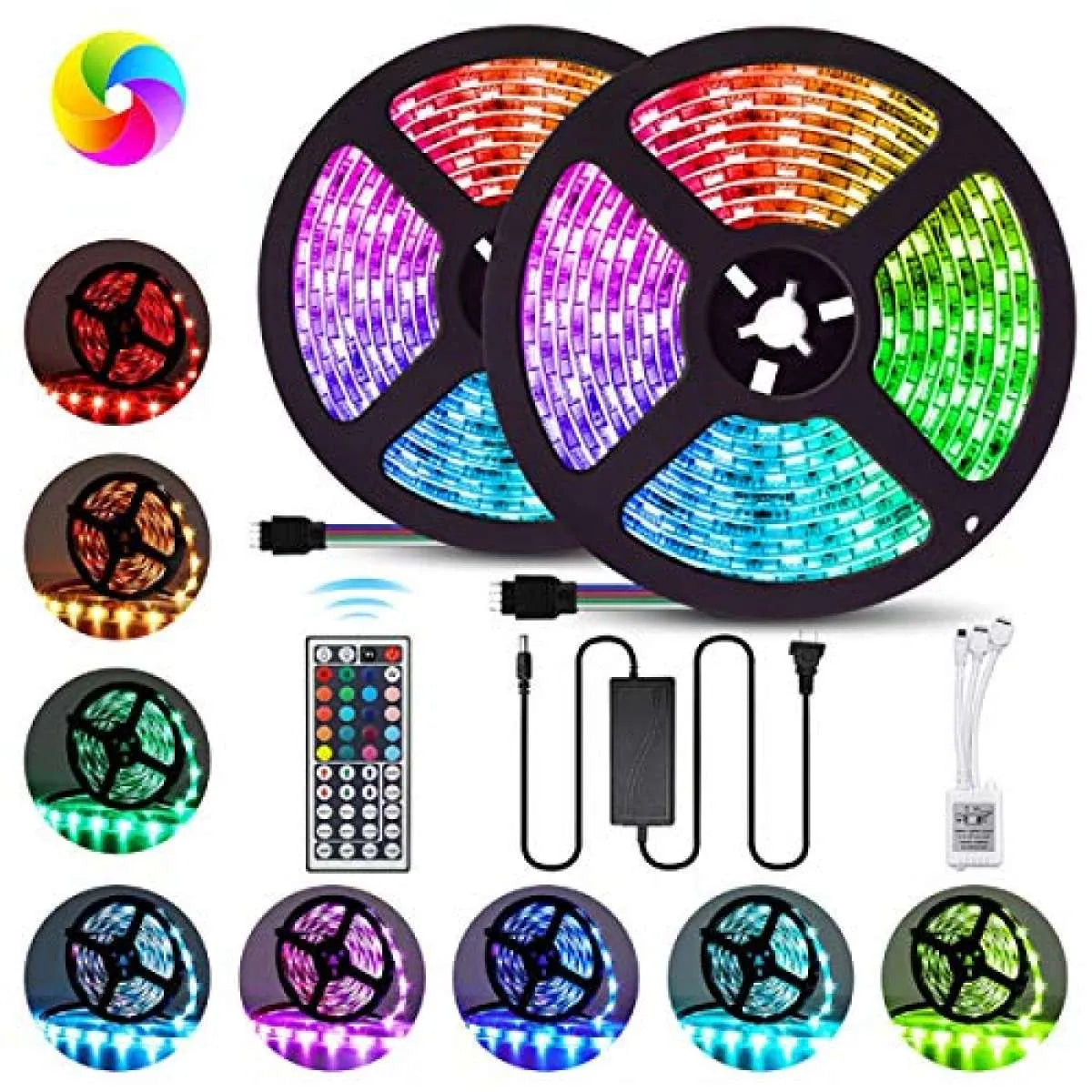 NEW RGB LED Strip Top Quality With Remote And 12V Power Supply - Multicolor | Best Quality RGB Light For Room Decoration Gaming Room Decoration